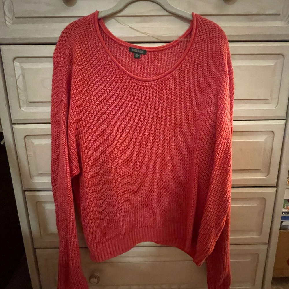 Wild Fable Vibrant Pink Crew Neck Sweater